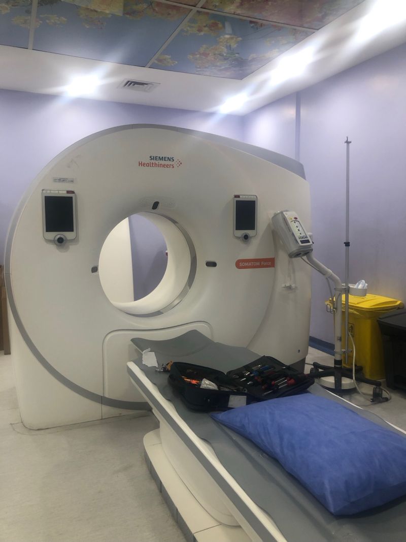 CT scanner in a hospital