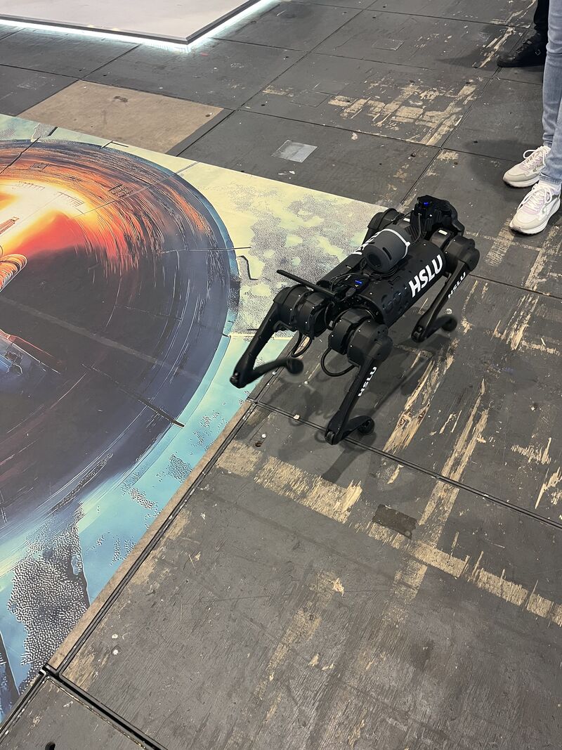 Robot dog on the show floor